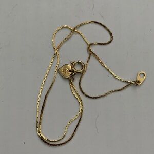 Ms Dee serpentine double chain gold tone 6” bracelet